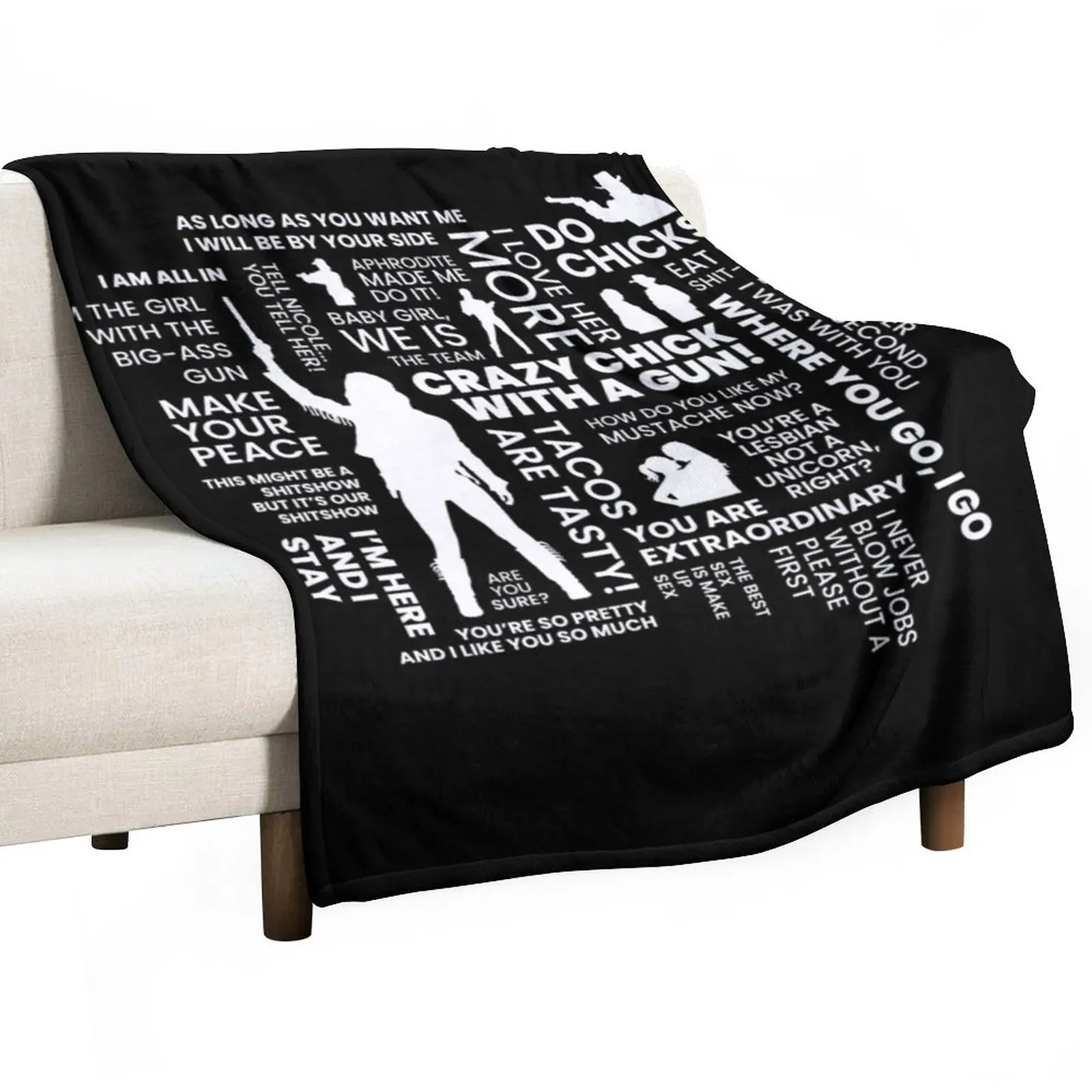 

Wynonna Earp Word Cloud Throw Blanket Decorative Sofa Blanket Nap Blanket