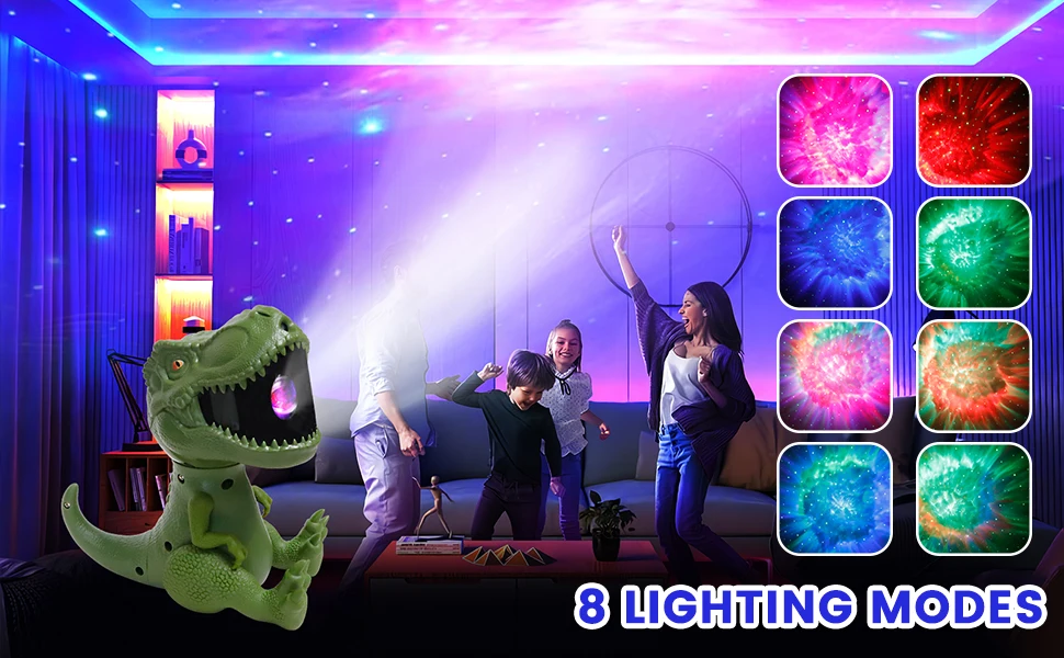 Cross-border Dinosaur Starry Sky Projector Lamp Bedroom Room Laser Full Sky Star Atmosphere Lamp Creative Children's Toy Gift