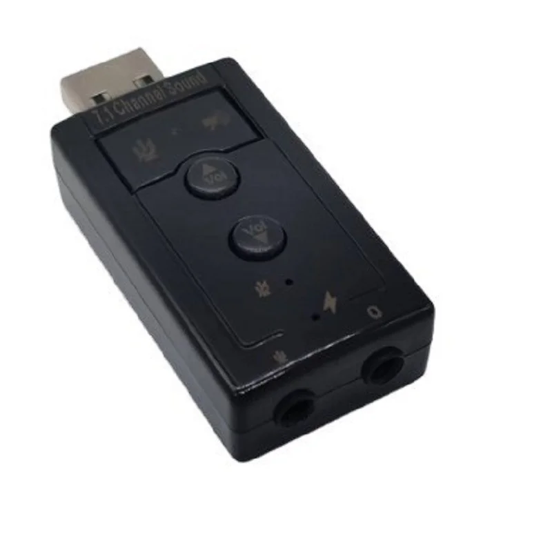 100pcs Analog 7.1 USB External Independent Sound Card Computer Accessories Analog Sound Car