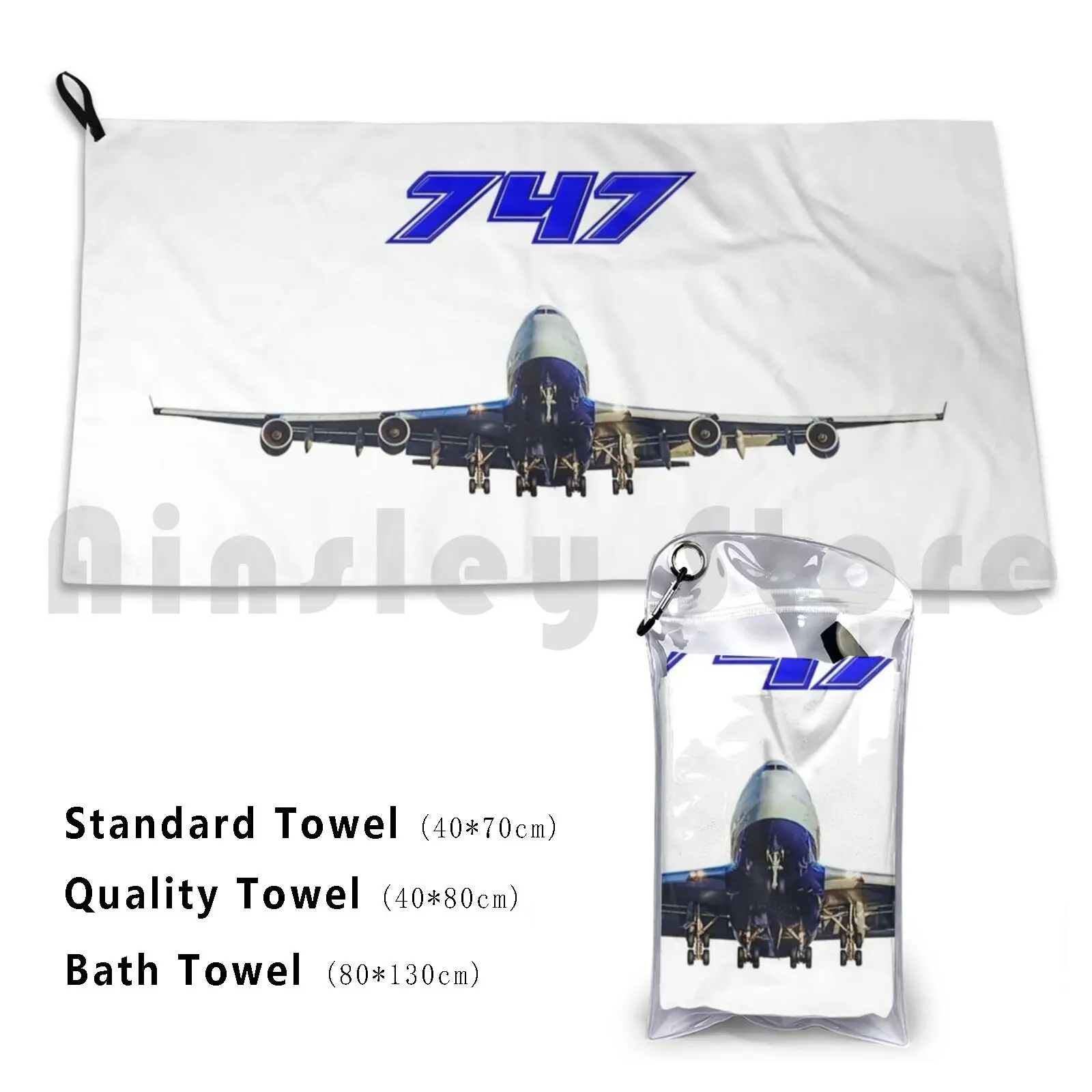 

747 Jumbo Jet Bath Towel Beach Cushion 747 Boeing Jet Plane Jumbo Jet Jumbo Pilot To Fly Aviation To Travel