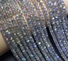 Labradorite loose beads roundelle faceted 3/4/6/8/10mm nature  for making jewelry  38cm FPPJ wholesale 2