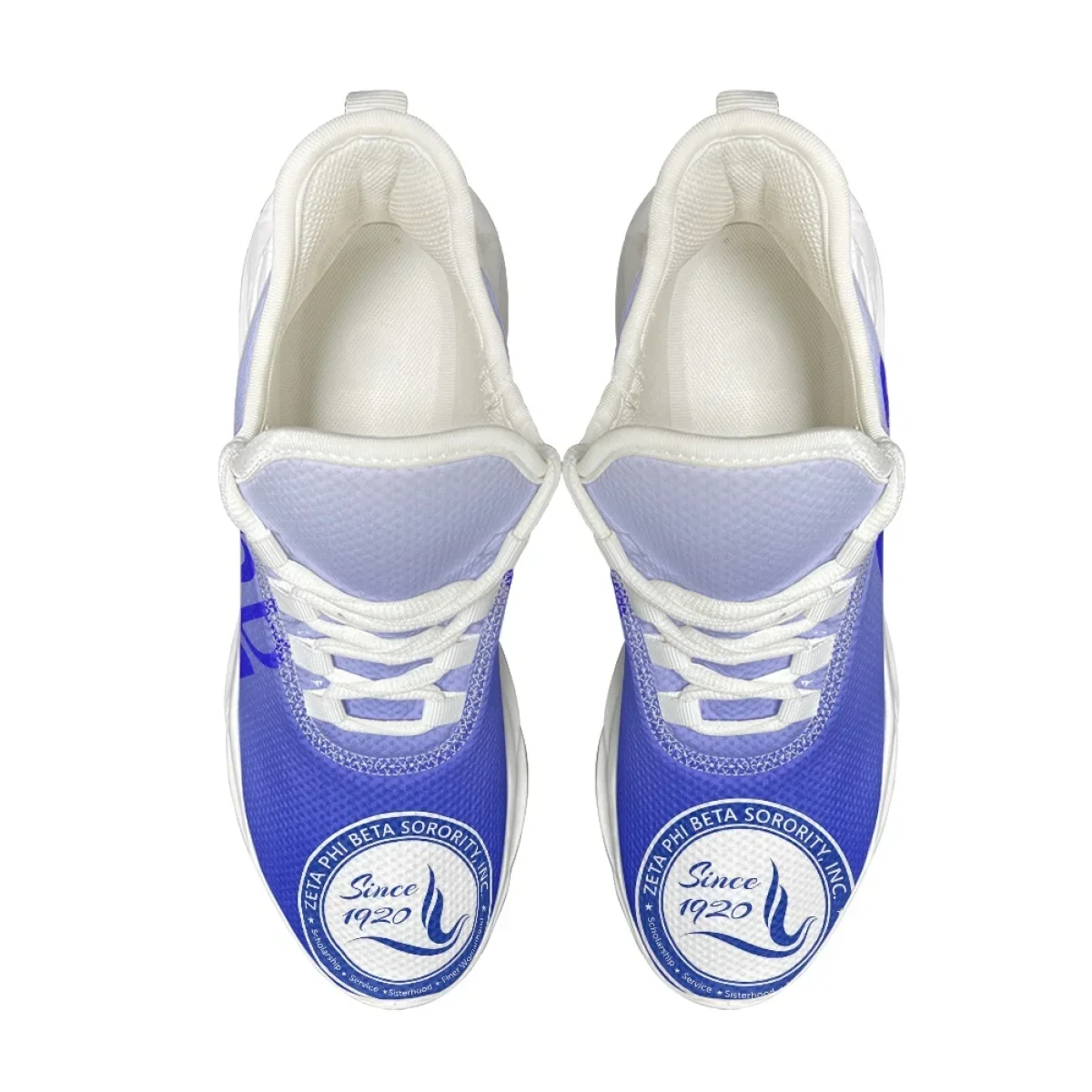 Zeta Phi Beta Luxurious Design Trend Lace-Up Sneakers Sorority Gifts Non-Slip Soft Sole Walking Shoes Lightweight Flats Shoes