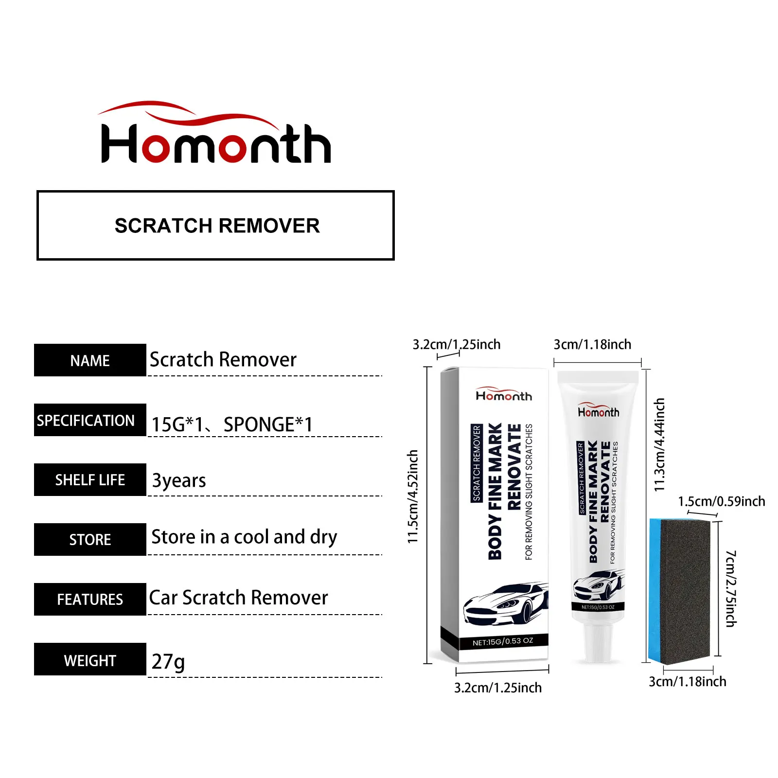 Car Scratch Remover, Car Scratch Repair, Paint Repair, Remover for Paint Care,Scratch Cleaning