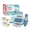 ZK30 Cash Register Toy with Scanner Lights Sounds Effect Interactive Kids Supermarket Checkout Toy for Children 1