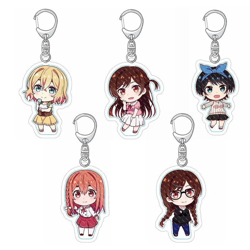 Anime Rent A Girlfriend Kanojo Okarishimasu Ichinose Chizuru Cosplay Figure Acrylic Model Keyring Decor Bag Pendant Keychain