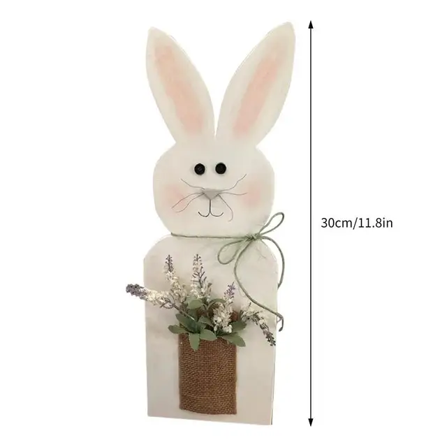 Fehér Fa Húsvéti Nyúl Dekoráció Otthoni Nyuszi Jelzőház Tavaszi Parti Középpont Parasztház - Image 6