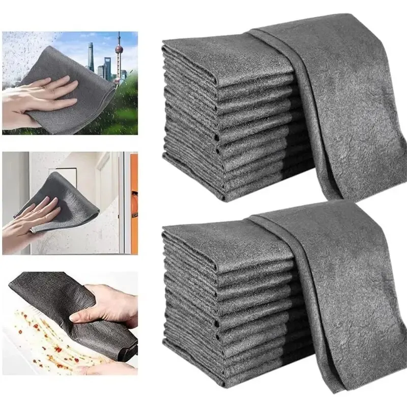 5/10pcs Thickened Magic Cleaning Cloth Streak Free Reusable Microfiber Cleaning  Rag