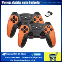 BOYHOM Wireless doubles game Controller For Linux/Android phone For Game Box Game stick PC Smart TV Box 2.4G gamepad Joystick