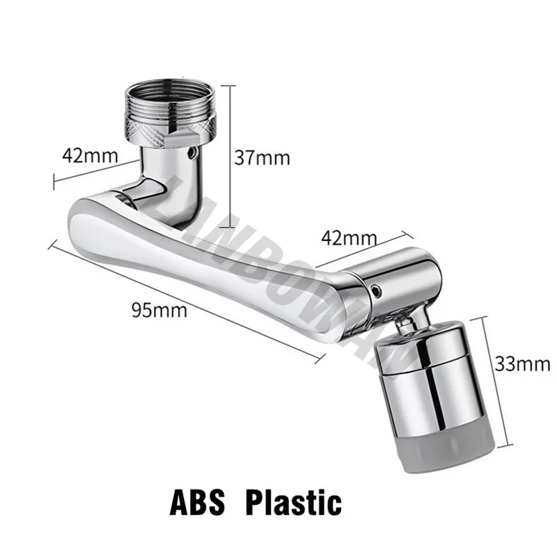 Uniwersalny 1080 ° podwójny tryb Extender kran Aerator kran plastikowy filtr Splash kuchnia umywalka krany Bubbler dysza ramię robota