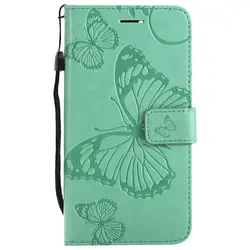 Luxurious Butterfly Etui Leather Wallet Flip Case - P8 Lite 2015 (Green)