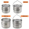 Lixada 1600ml Titanium Pot Ultralight Portable Hanging Pot with Lid and Foldable Handle Outdoor Camping Hiking Backpacking 5