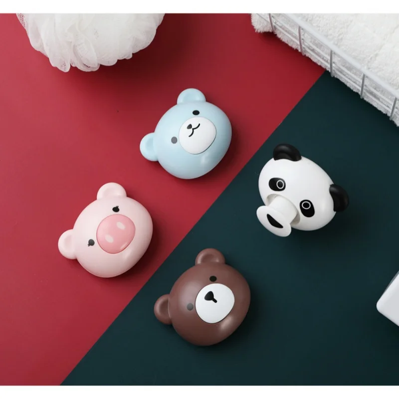 Cartoon Pig Hook Self Adhesive Dormitory Bedroom Door Hangers Hooks Key Umbrella Towel Cap Coat Rack Wall Animal Decoration Rack 3