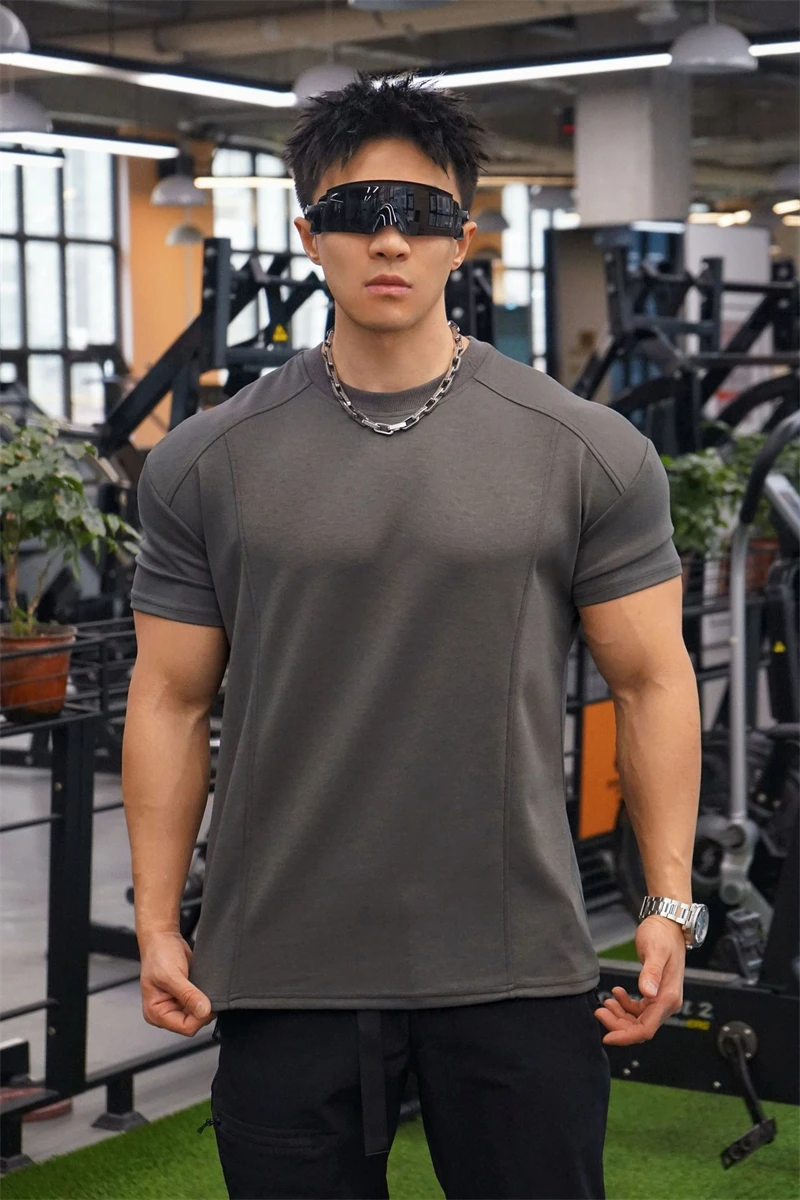 2025 Nuovo Sport fitness manica corta T-shirt da uomo Estate Girocollo Asciugatura rapida Traspirante Fitness Top allenamento uomo T-shirt - immagine 5