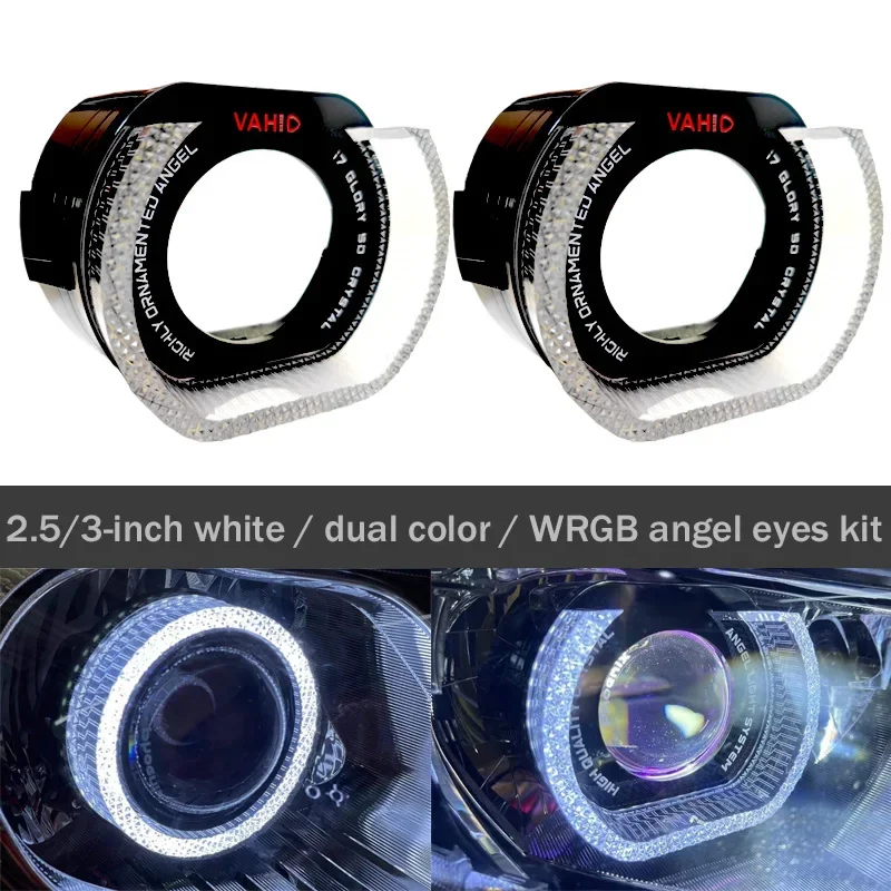 

VAHID 2.5/3.0 Inch LED Angel Eyes Bi Xenon Projector Lenses For H7 H4 Headlights Car Lights Turn Signal Lights Car Accessories