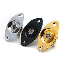 Electric Guitar Pickup Oval 6.35mm Output Jack Plate Jackplate Socket Jack for LP Electric Guitar Accesorios Guitarra