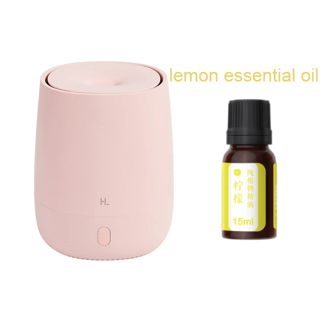 XIAOMI Youpin HL Aromatherapy Diffuser Humidifier Air Dampener Aroma Machine Essential Oil Ultrasonic Mist Maker LED Night Light pink oil