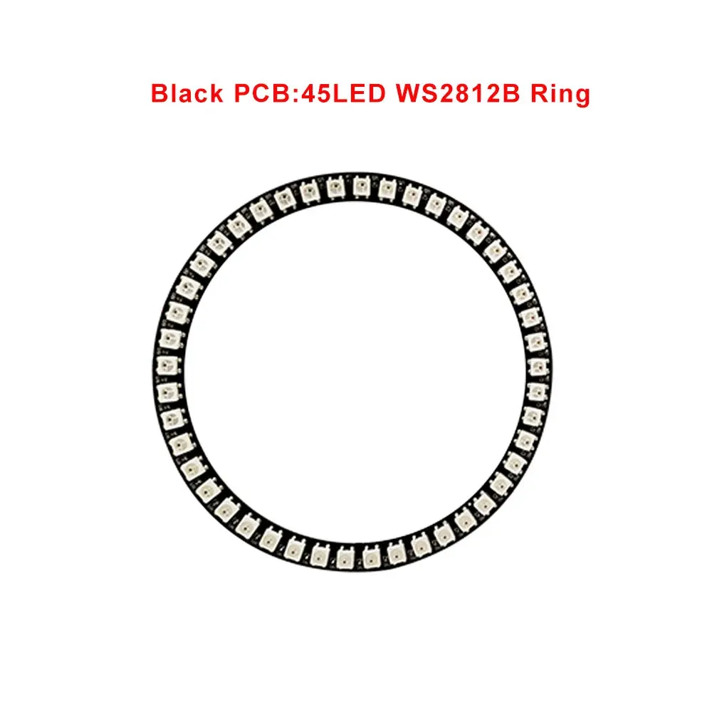45Led Ring Black PCB