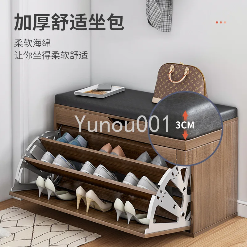 

Leather Shoes, Cabinets, Furniture, Simple Entrance,Ultra-thin Flipped Shoe Rack,Corridor, Large Capacity Storage,Corridor Bench