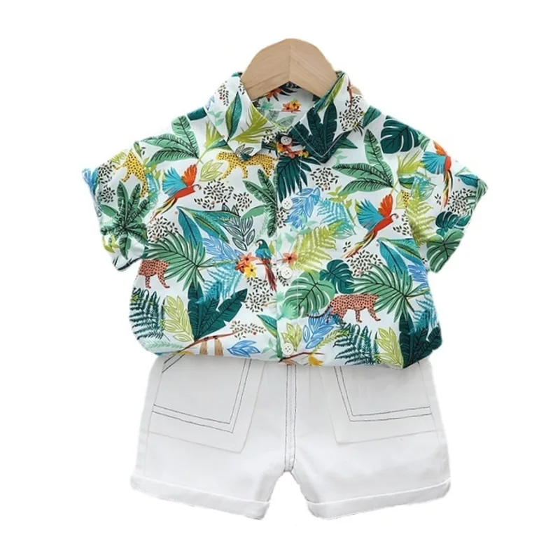 

New Summer Fashion Baby Clothes Suit Children Boys Casual Shirt Shorts 2Pcs/Sets Infant Outfits Toddler Costume Kids Tracksuits