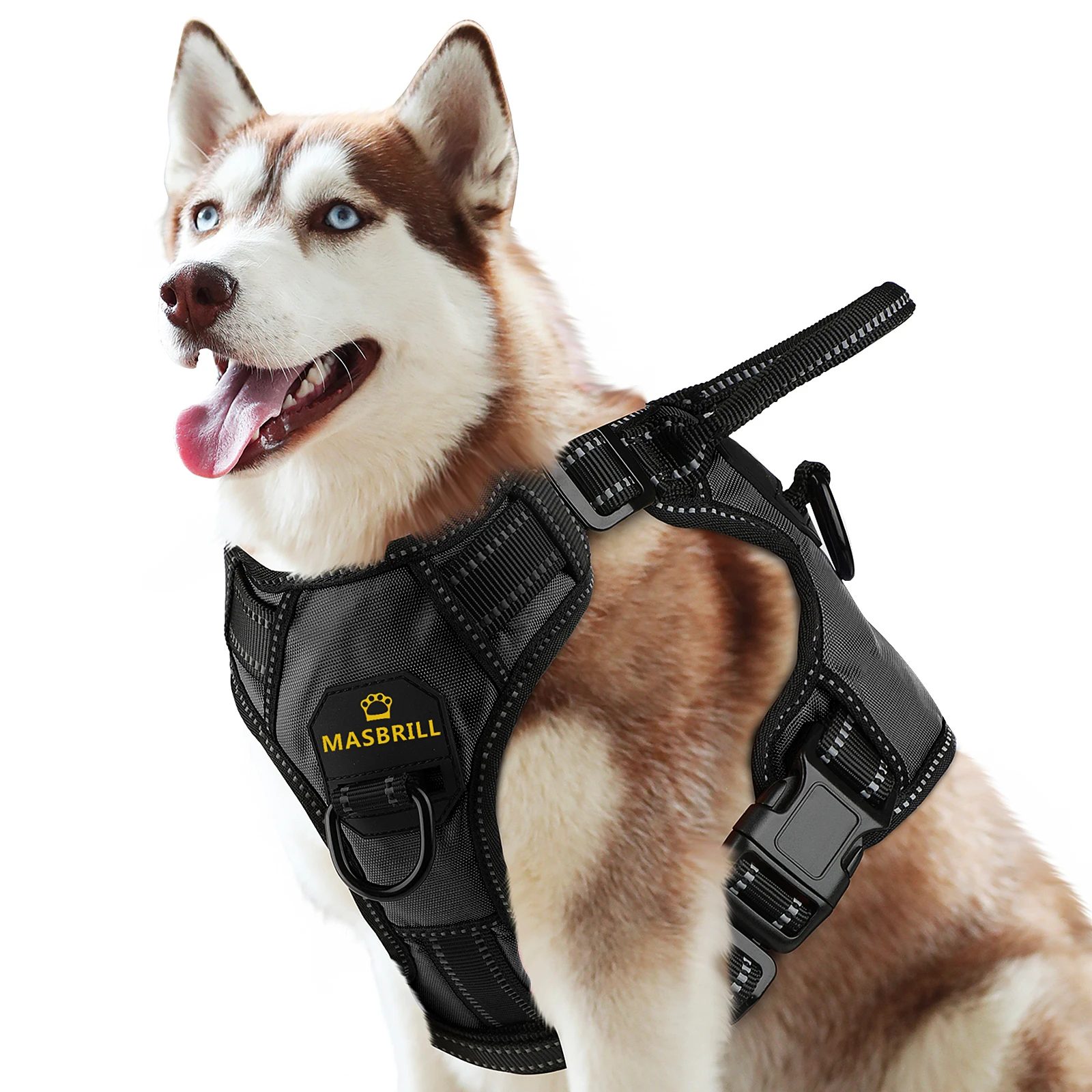 

MASBRILL Dog Harness No Pull Breathable Reflective Pet Harness Vest For Small Large Dog Outdoor Running Dogs Training Accessorie