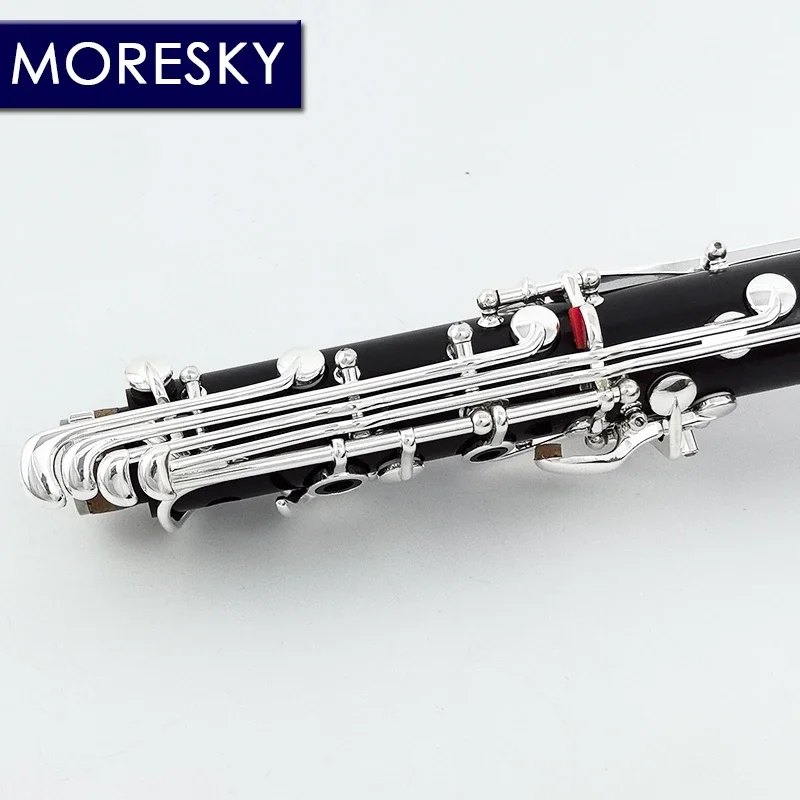 MORESKY Ebony Wood/Grenadilla Professional Clarinet A Silver Plated 19 Keys Klarnet &middot;Brilliant