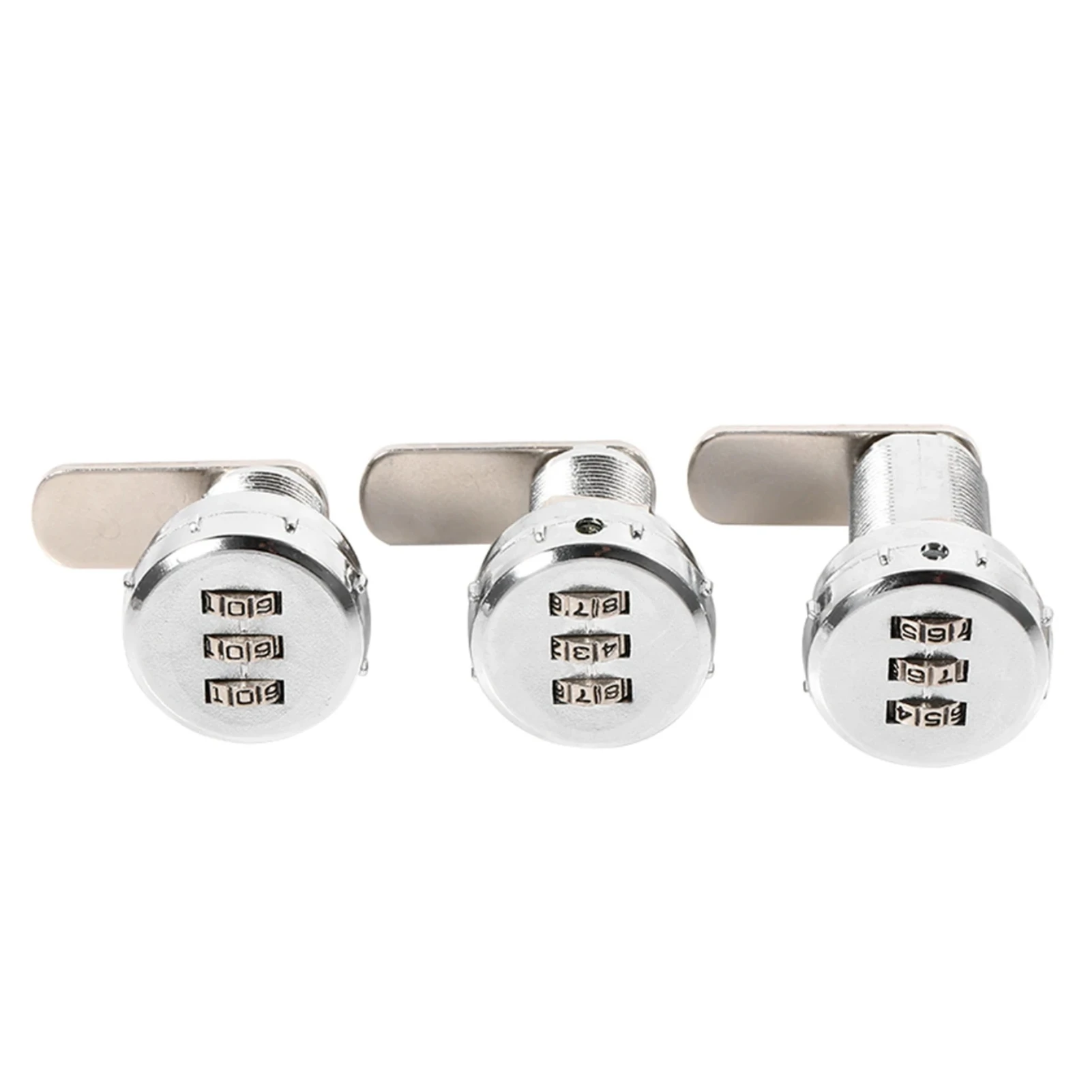 3 Digit Combination Cam Cabinet Silver Stainless Steel Convenient Password Security Coded Lock