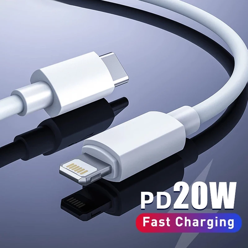 20 Вт PD Быстрая зарядка USB Type C на кабель Lightning для iPhone 11 12 13 Pro Max mini Кабель зарядного