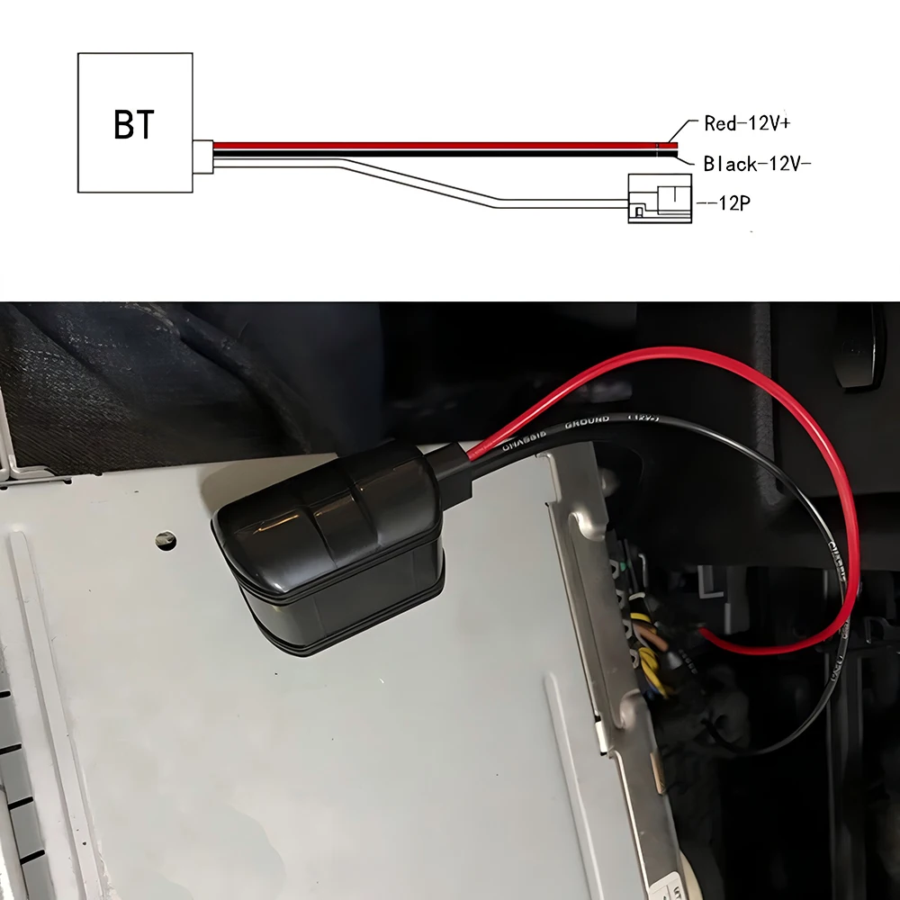 12Pin Auto Bluetooth Modul Wireless Audio Radio Stereo AUX Kabel Adapter für BMW E60 E63 E64 E65 E66 E81 E82 E87 E70 E90 E91 E92 – Detail 8