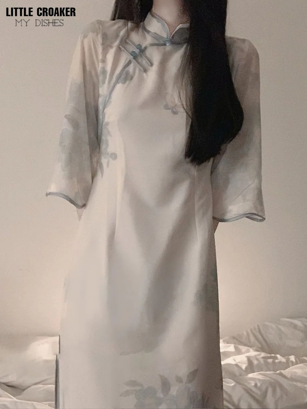 

Qipao New Women Chinese Style Dress for Young Girls In Autumn Improved Cheongsam 2023 New Gentle Style First Love Dress
