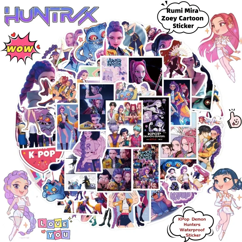 KPop Demon Hunters Rumi Mira Zoey Anime Peripheral Cartoon Cute Student ...