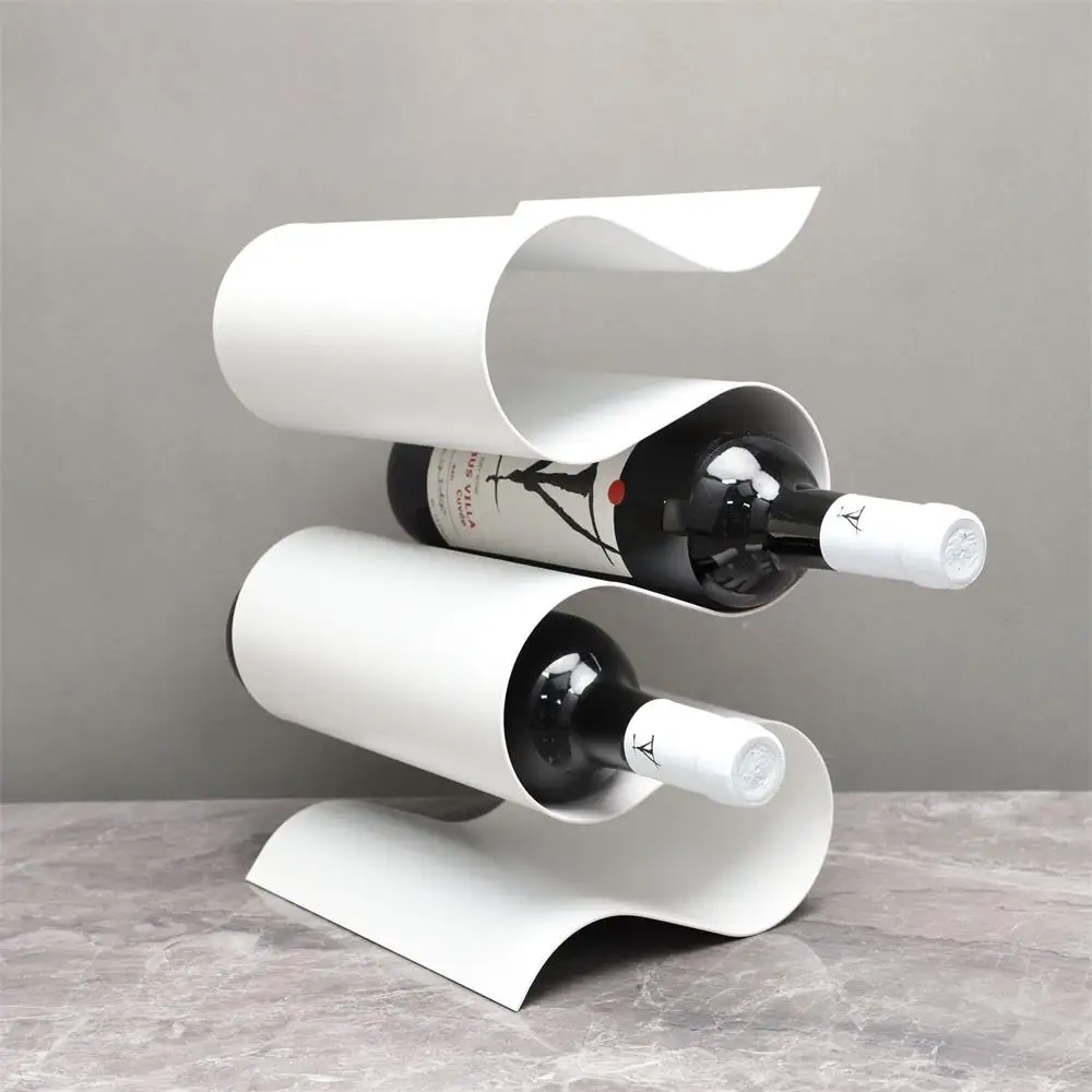 Wall Mounted Wine Bottle Holder Silver Wine Rack Set Of Adjustable