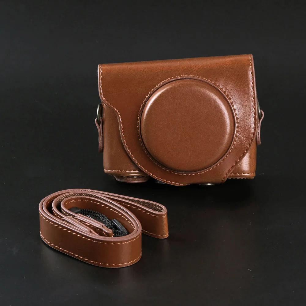 Custodia Protettiva In Pu Per Videocamera Con Cinturino Per Fotocamera Digitale Sony Hx90 (Dsc-Hx90V) @