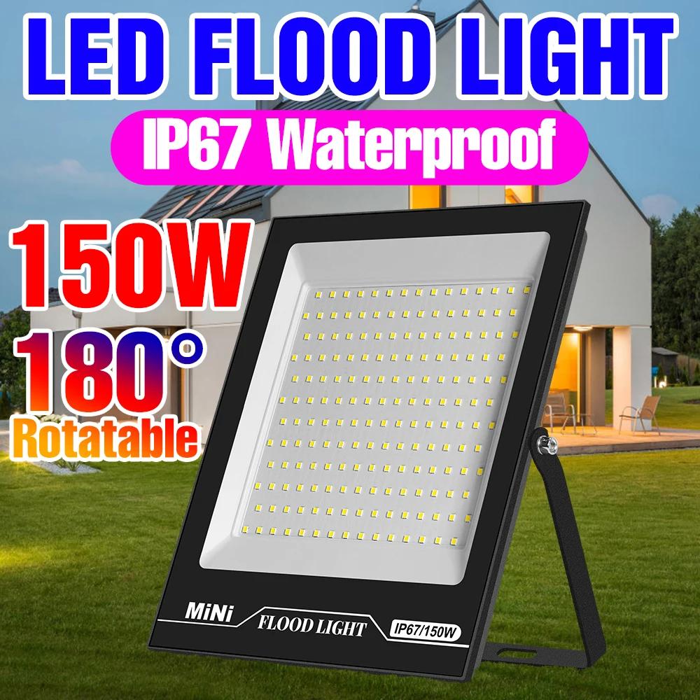 Flood Light 220V Led Street Lights Outdoor Floodlight IP67 Waterproof Garden Wall Lamp Reflector Landscape Lighting Spotlight ip 67 200w 100 300 400 watts road pole lighting street integrated lamps led panel light solar lights outdoor waterproof