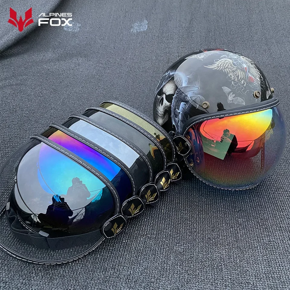 Motocicleta Casco Moto Abierto Vintage Cafe Racer Cascos Antiguos