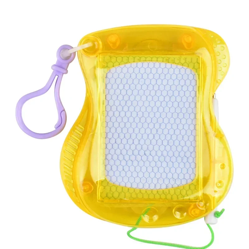 Vibrant Mini Magnetic Drawing Boards - Keychain Clip for Kids, Erasable Doodle Sketch Pad