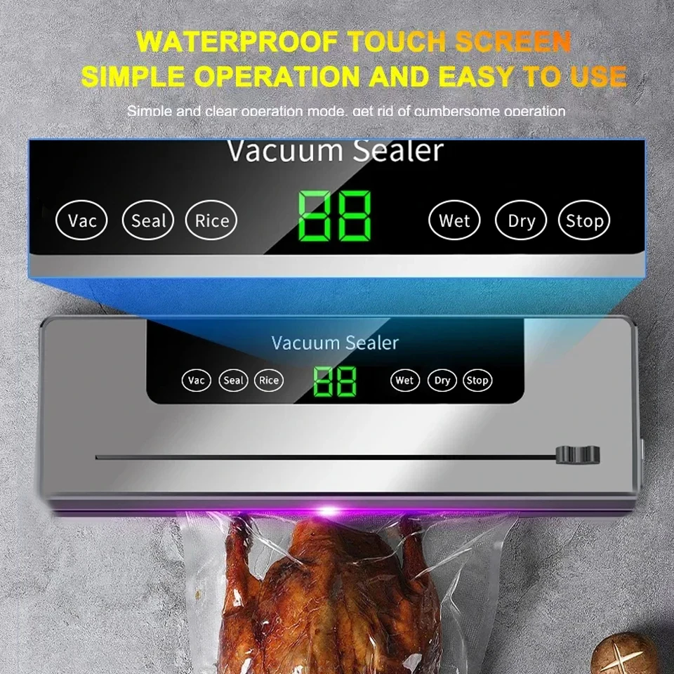 CENRR Vacuum Sealer Machine Food  Wet Dry With UV Kitchen Storage Sealing Machine Built-in Cutter Food Vacuum Packaging Machine 4