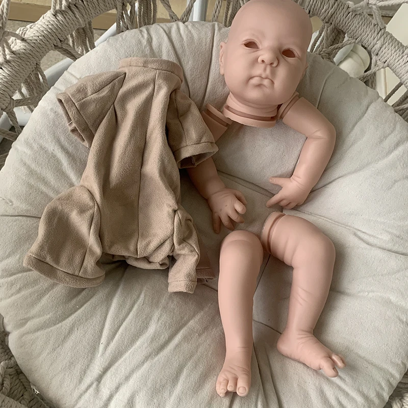 

18inch Reborn Dimitri Doll Kit Soft Vinyl Fresh Color Unpainted Unfinished Doll Parts with Body and Eyes Bebe Kits Reborn Supply