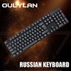 2024 NEW Black Keyboard Russian Spanish Arabic French Layout USB Wired Waterproof 104 Keys Keyboards for Home Office Computer 1