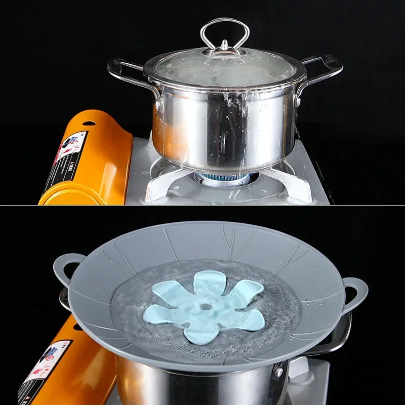 Splash Proof Silicone Rotatable Flower Shaped Pot Lid for Boiling Soup