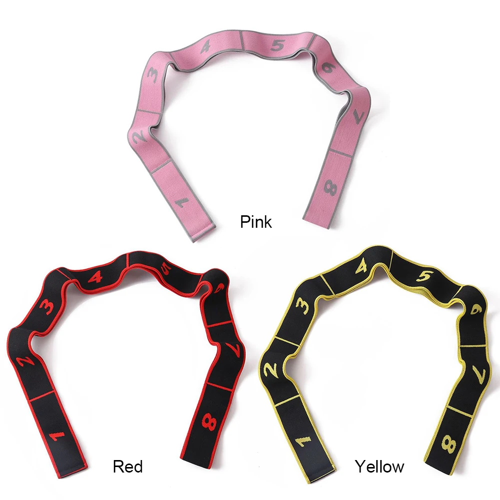 Yoga Strap Multi-functional Stretch Resistance Band 8 Numbers Exercise Elastic Band for Stretching and Physical Therapy yoga resistance bands,yoga strap,aerial yoga strap