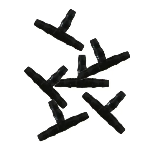 Szögesdrót 3-Utas Póló Csatlakozó 4/7 Mm-Es Cső Öntöző Tömlő Műanyag Tengelykapcsolók Mikro Csepegtető Kerti Szerszámok - Image 3