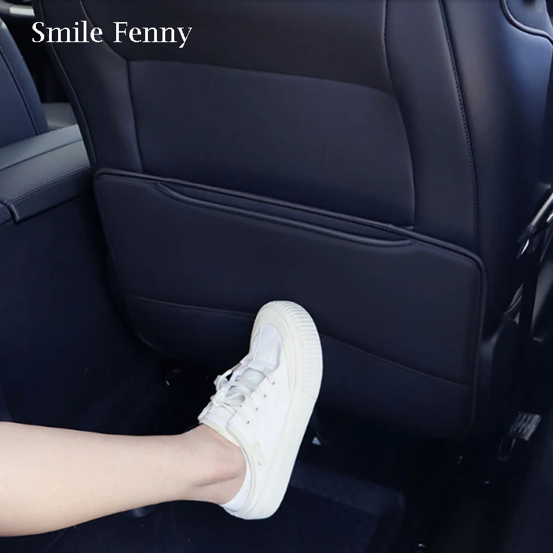 

For BYD Atto 3 Yuan Plus 2022 Accessories Leather Car Seat Back Anti-kick Mat Rear Row Anti-dirty Protection Cover Pad