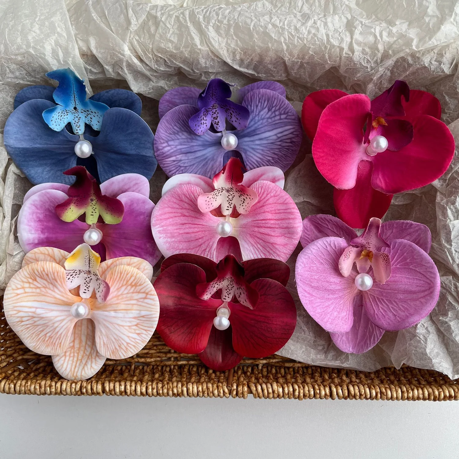 

Pearl Flower Hair Clip Cute Cloth Butterfly Orchid Orchid Hairpins Duckbill Clip Korean Duckbill Clip For Girl Beach