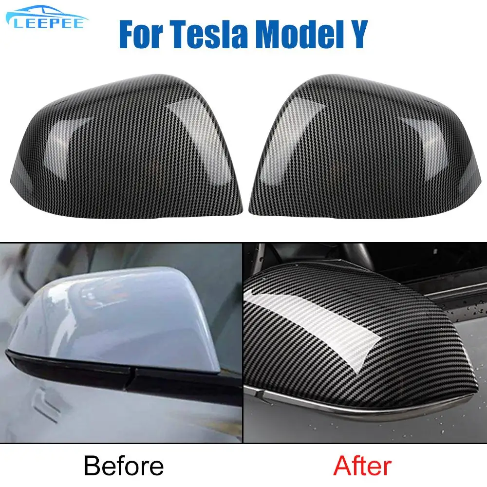 

2 шт., Сменные крышки для зеркала заднего вида Tesla Model Y