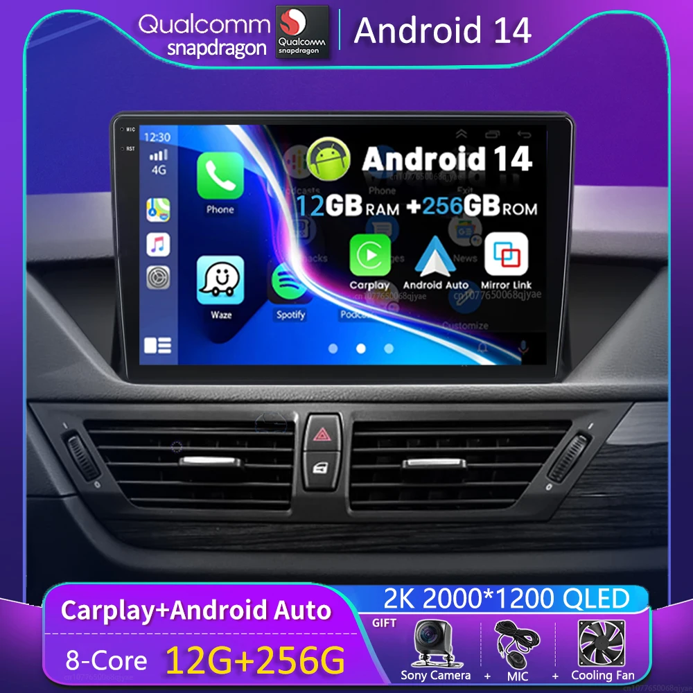 

Автомобильный радиоприемник Android14 Carplay для BMW X1 E84 2009 2010 2011 2012, навигация, GPS, мультимедийный плеер, WiFi + 4G, стерео, авто DSP