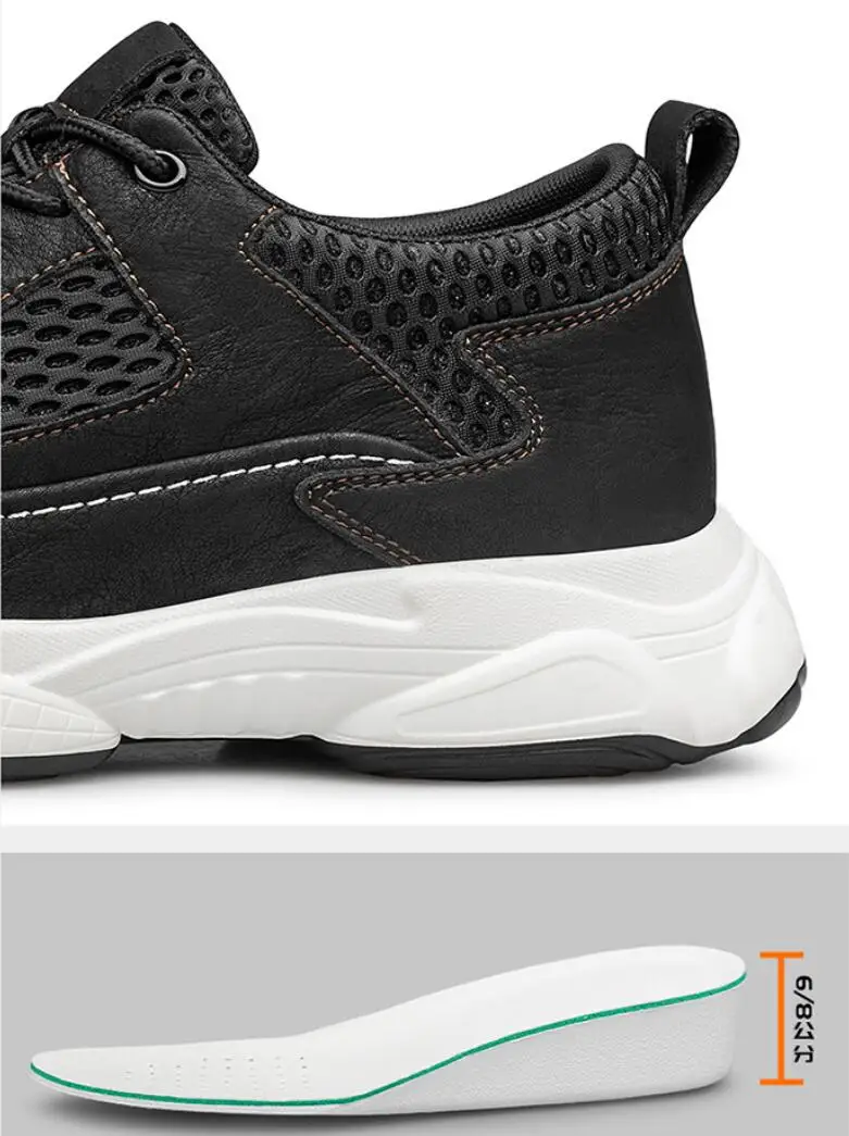 Elevator Sneakers For Men Height Increasing Casual Sports Shoes_voghion.com