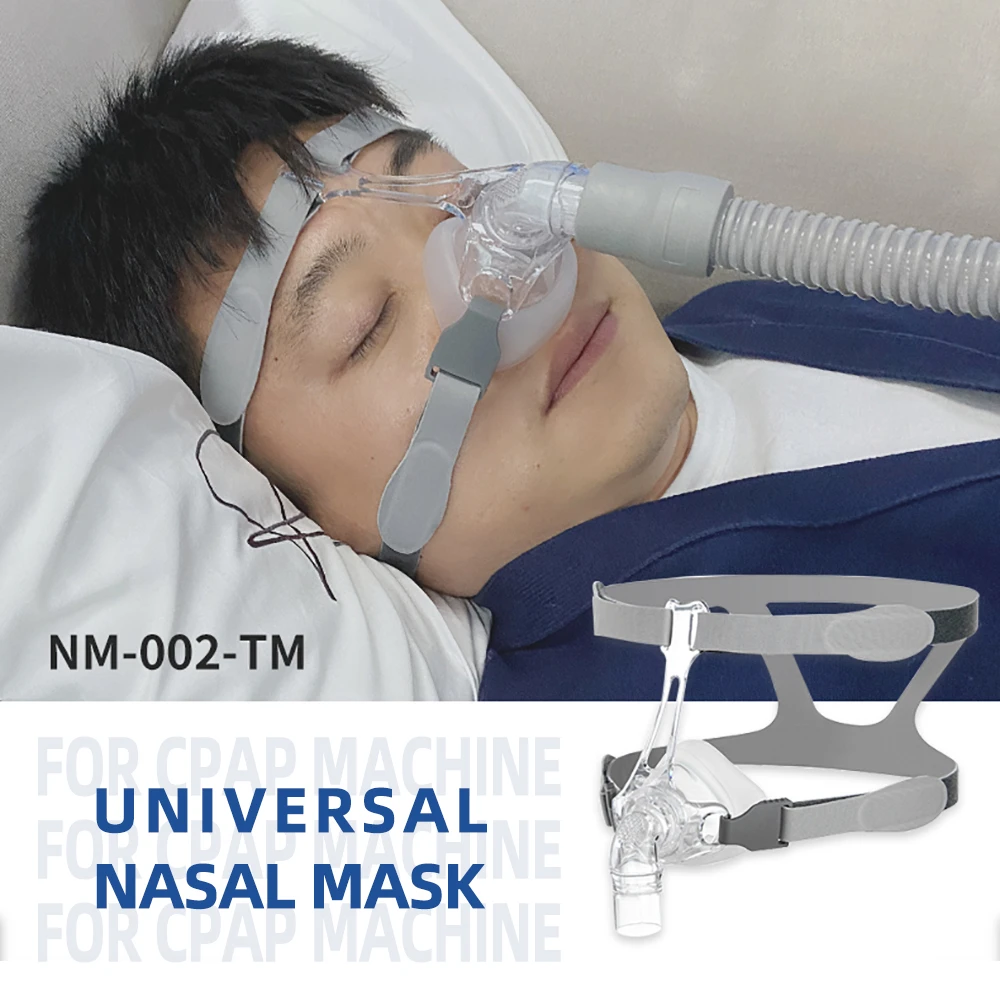 CPAP Nasal Mask with Adjustable Headgear Cushions for Sleep Apnea Anti