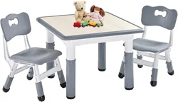 Children's table and kids chair set ,toddlers, height Adjustable Children School Study Desk Easy to Wipe 66% discount