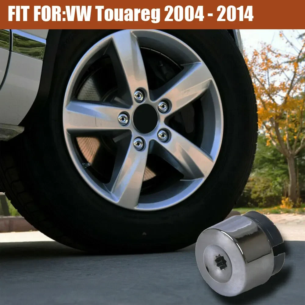 Wheel Hub Caps 1Pc Car Wheel Lug Bolt Nut Cap Cover Chrome Wear Parts Car Exterior Accessories for VW Volkswagen Touareg 2004-2014