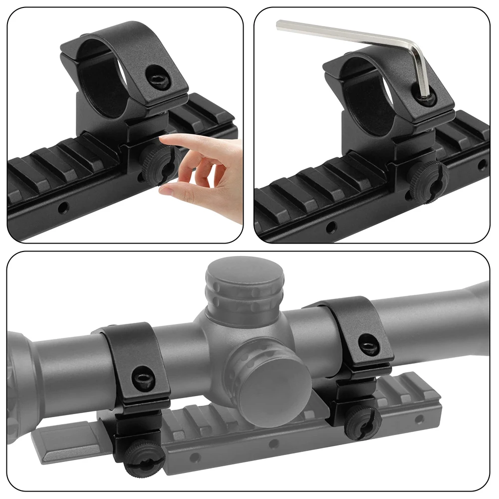Rifle Scope Mount Rifle Scope Mount Ring Picatinny Riser Mount Scope Mount Adapter Scope Riser Mount Flashlight Scope Mount Weapon Flashlight Mount Flashlight Mount Tactical Barrel Scope Ring Mount 25.4mm/30mm Low QD Scope Torch Laser Sight Flashlight Mount 20mm RIS Rail Hunting Rifle
